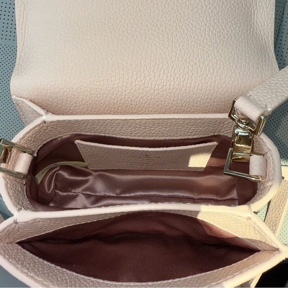 Kate Spade Pink Satchel with Pearls Gold  Hardware Crossbody Pebbled Leather - Picture 7 of 12